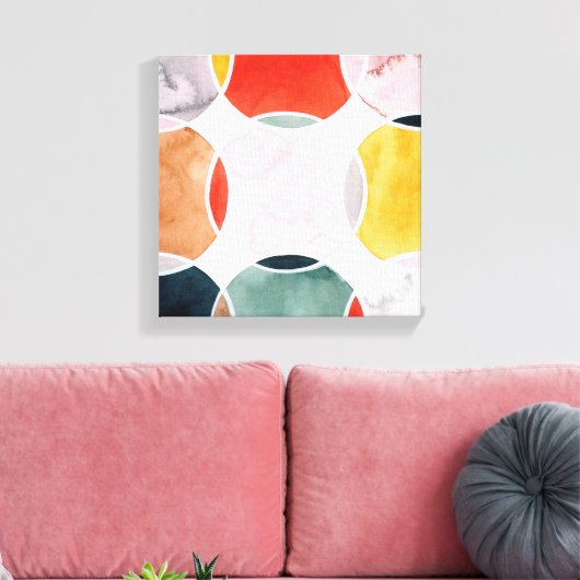 Gevoelig - cirkelpatroon canvas afdruk (Insitu (Woonkamer))