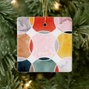 Gevoelig - cirkelpatroon keramisch ornament