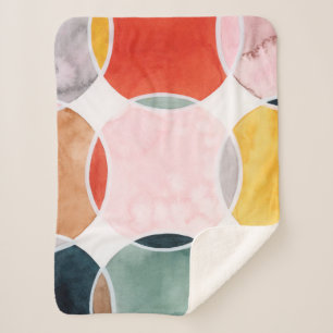 Gevoelig - cirkelpatroon sherpa deken