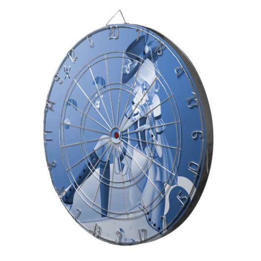 Gevoelige dame in het Dartboard van Teacup Dartbord (Voorkant Rechts)