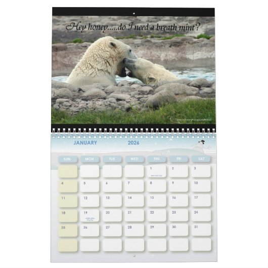 Gevoelige dieren kalender (Jan 2026)