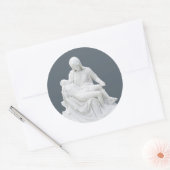 Gevoelige Pieta Ronde Sticker (Envelop)
