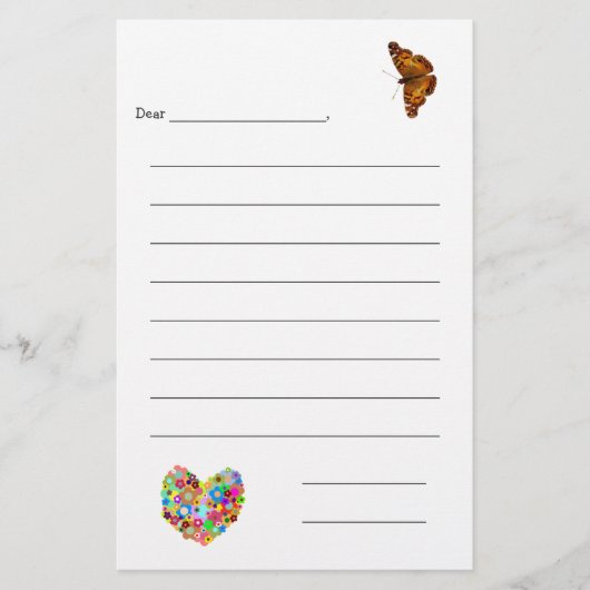 gevoerd blanco Kinder notitiepapier Briefpapier (Voorkant)
