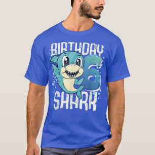 Gevogelte 6e verjaardag Jongen Shark 6 jaar Shar T-shirt