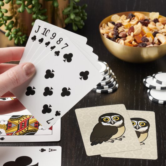 Gevogelte met brillenglazen speelkaarten (Insitu)