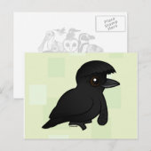 Gevogelte met lange watten briefkaart (Voorkant / Achterkant)