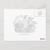 Gevogelte met lange watten briefkaart (Achterkant)