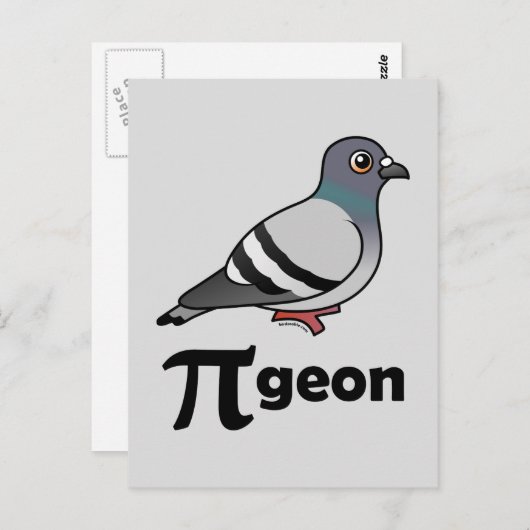 Gevogelte-PI-geon/Pigeon Pi Briefkaart (Voorkant / Achterkant)