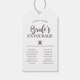 Gevolg van de bruid Bruidsmeisjes dankt u Cadeaulabel