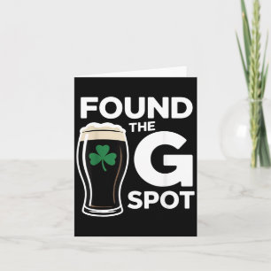 Gevonden De G Spot Funny St Patricks Day Kaart