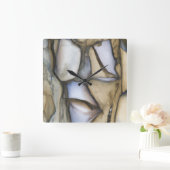 Gevonden kunst - Cool Rock Pattern Vierkante Klok (Huis)