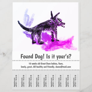 Gevonden Poster grafisch ontwerp van Dog Flyer