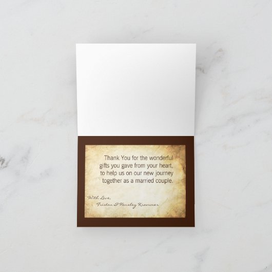 Gevouwen bedankkaart ceremoniering Ring Exchan (Binnen)