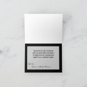 Gevouwen bedankkaart Roze Glitter Chevron Stripe (Binnen)