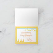 Gevouwen Bedankt Card Rubber Ducky Bubbles (Binnen)