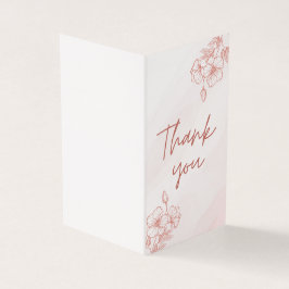 Gevouwen bedankt kaart