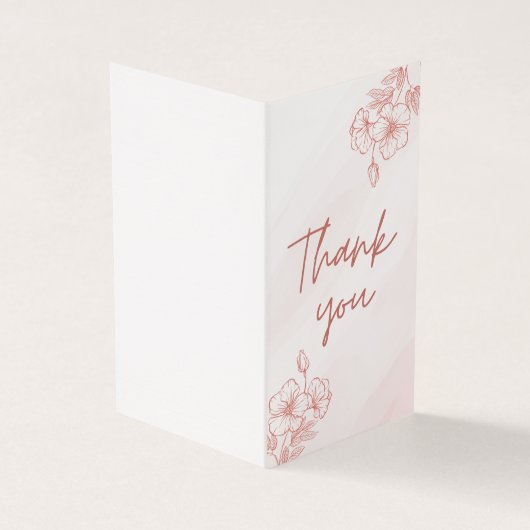 Gevouwen bedankt kaart (Buitenkant)