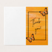 Gevouwen bedankt kaart (Buitenkant ongevouwen)