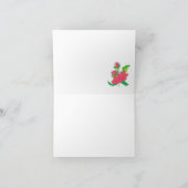 Gevouwen bedankt kaart : Japanise Flower (Binnen)