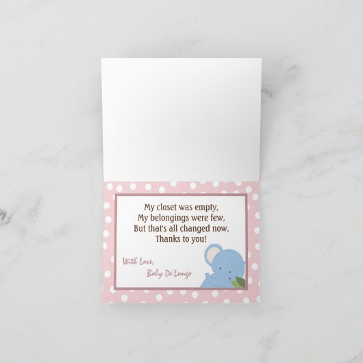 Gevouwen Bedankt Kaart Safari Oerwoud Animals Gree (Binnen)