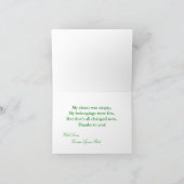 Gevouwen Bedankt Kaart Sweet 16 Green (Binnen)