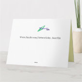 Gevouwen bedankt kerstKaart (Achterkant)