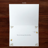 Gevouwen bijenthema bedankkaart