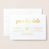Gevouwen bruiloft opslaan Datum sjabloon (Voorkant met envelop)