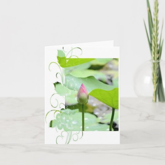 Gevouwen dank bedankkaart (Voorkant)