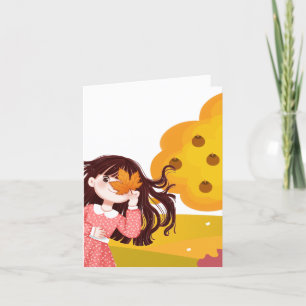 Gevouwen dank bedankkaart