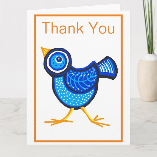 Gevouwen dank bedankkaart (Voorkant)