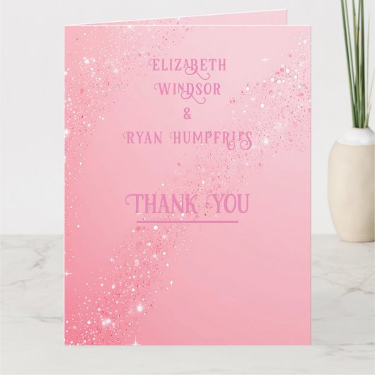 Gevouwen dank bedankkaart (Voorkant)