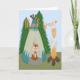 Gevouwen dank bedankkaart