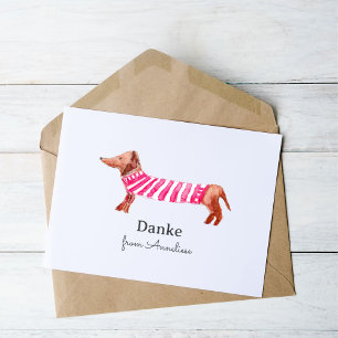 Gevouwen dank bedankkaart
