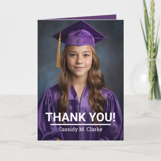 Gevouwen dank bedankkaart (Voorkant)