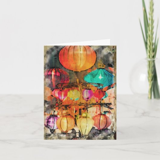 Gevouwen dank bedankkaart (Voorkant)