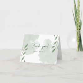 Gevouwen dank bedankkaart