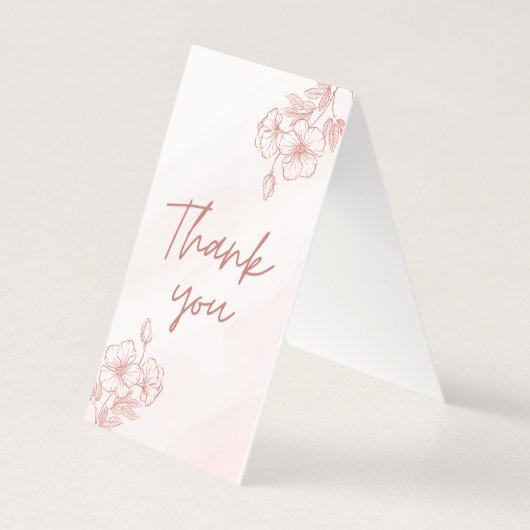 Gevouwen dank kaart (Achterkant)