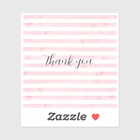 Gevouwen dank sticker (Vel)