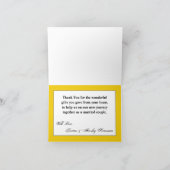 Gevouwen dank u kaarden Nieuwigheid van de Lijn Bedankkaart (Binnen)