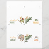 Gevouwen Dinosaur Food Tent Kaarten (Voorkant)