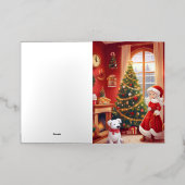 Gevouwen Folie kerst Kaart (Buiten Laag)