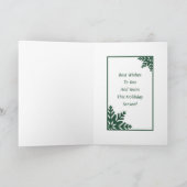 Gevouwen Groene Houten Bulb Kerst Kaart (Binnen)