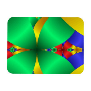 Gevouwen groene keien met goud magneet