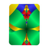 Gevouwen groene keien met goud magneet (Verticaal)