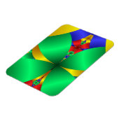 Gevouwen groene keien met goud magneet (Linkerzijde)