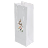 Gevouwen groet wijn cadeautas (Achterkant Gekanteld)