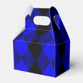Gevouwen Harlequin-Blue-Black-Favor-Box-Gable Bedankdoosjes (Achterkant)