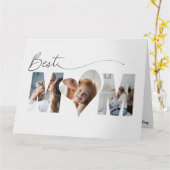 Gevouwen Hart Mam Moederdag Kaart (Gele Bloem)