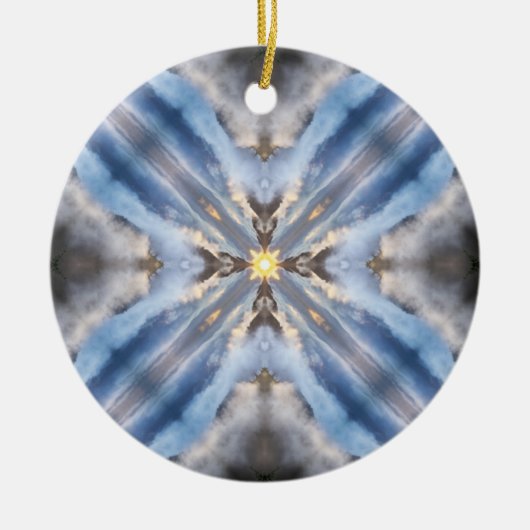 Gevouwen hemel keramisch ornament (Voorkant)